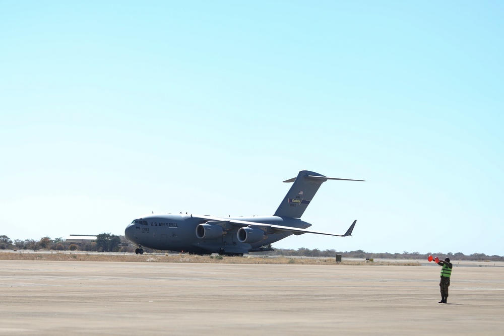 NC Air Guard C-17 lands in Botswana in preparation for Upward Minuteman 2019