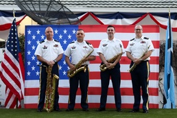 440th Army Band plays 4th of July Celebration at the home of U.S. Ambassador to Botswana