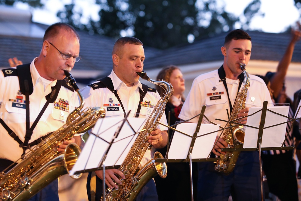 440th Army Band plays 4th of July Celebration at the home of U.S. Ambassador to Botswana