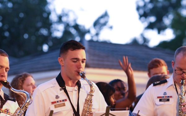 440th Army Band plays 4th of July Celebration at the home of U.S. Ambassador to Botswana