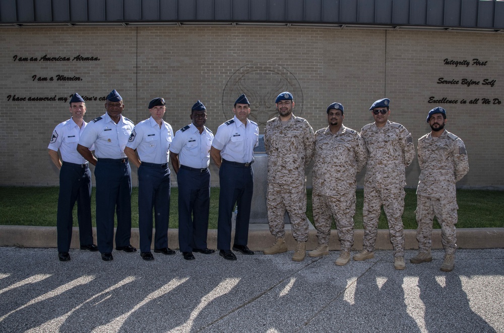 Kingdom of Saudi Arabia Chief Master Sgt. Mohammed Saud Alosaimi visits BMT