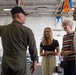 Margaret Womble, the ship's sponsor, visits the aircraft carrier USS John C. Stennis (CVN 74)