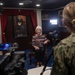 Margaret Womble, the ship's sponsor, visits the aircraft carrier USS John C. Stennis (CVN 74)