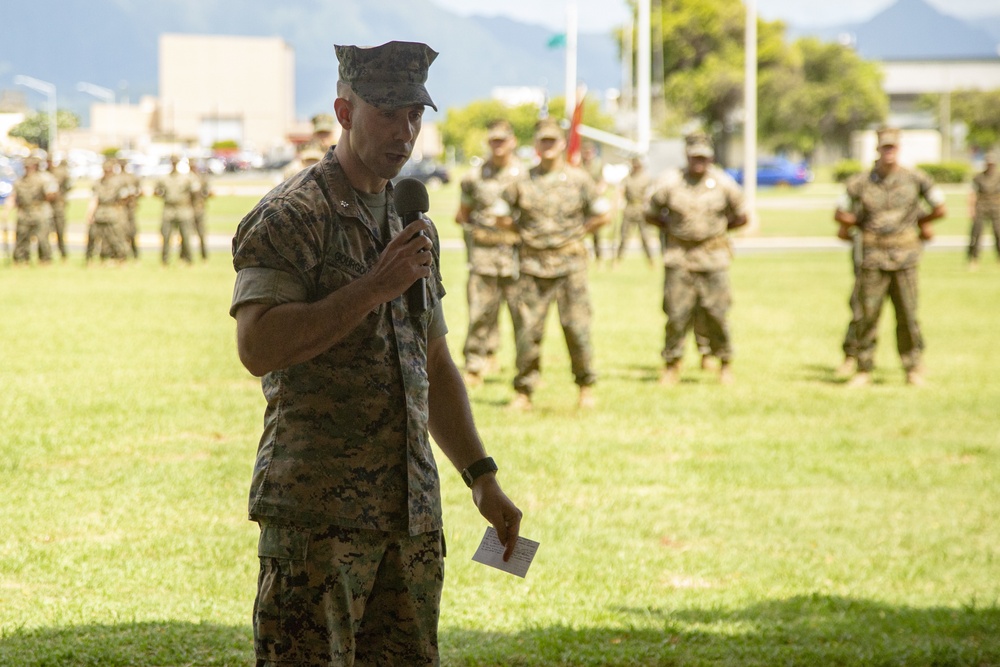 1st Battalion, 3rd Marine Regiment Change of Command Ceremony