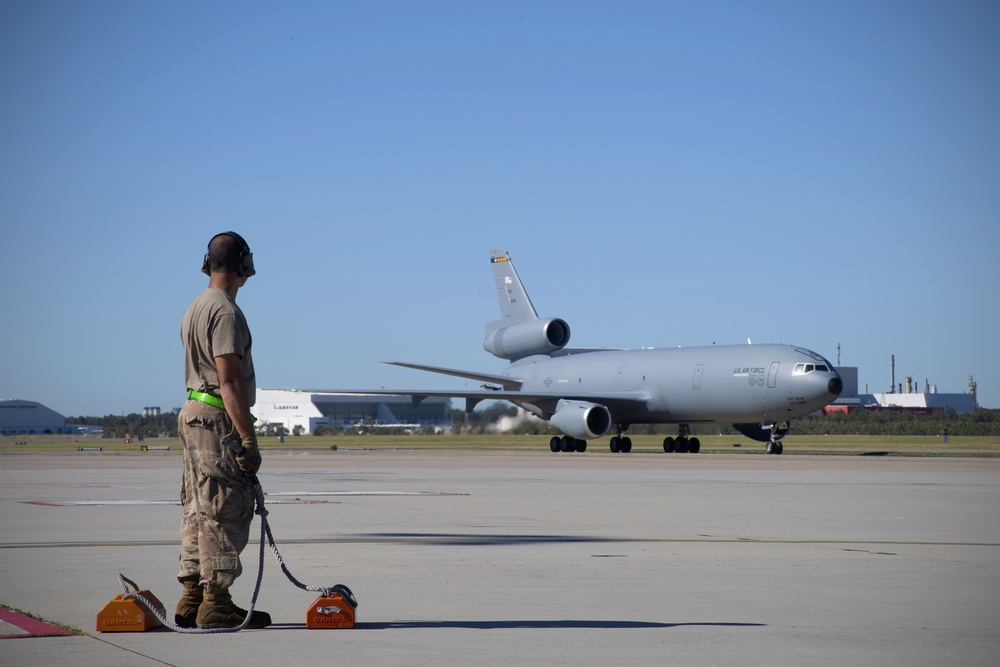 USAF KC-10 Extenders arrive to Australia in support of Exercise Talisman Sabre 19
