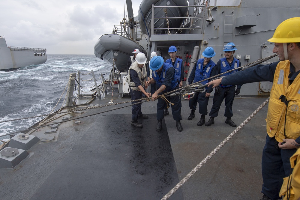 USS MOMSEN Conducts Replenishment-at-Sea