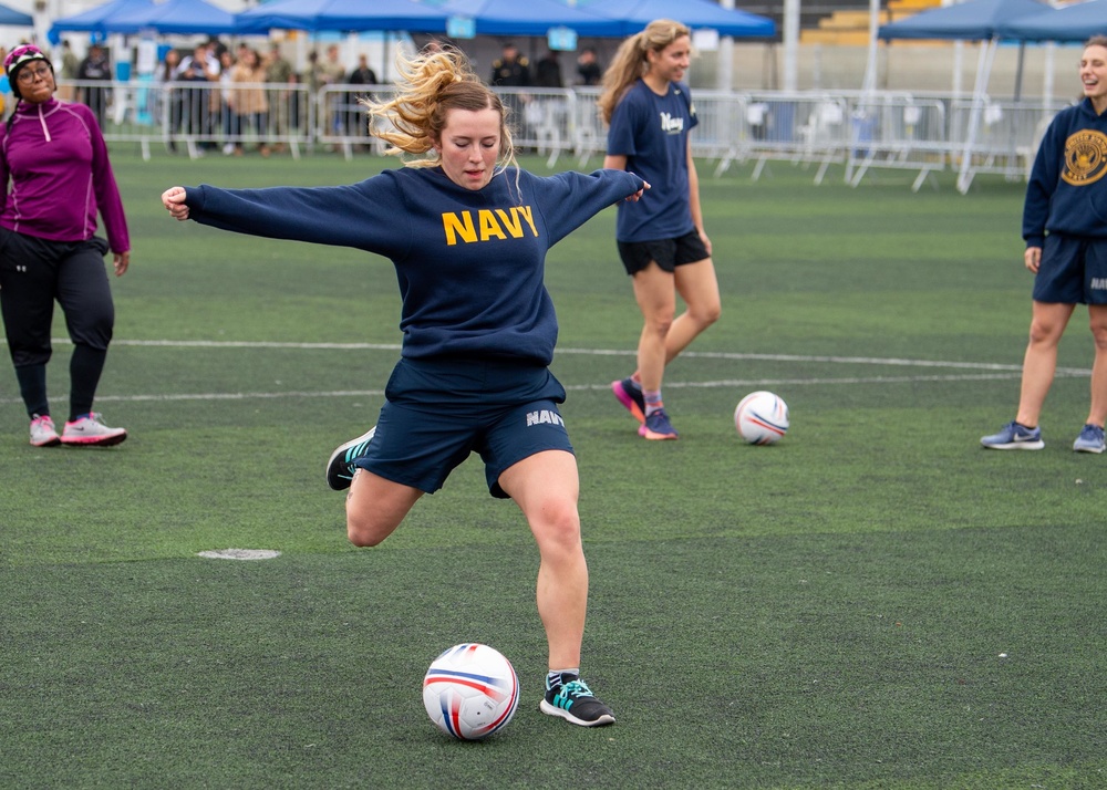 USNS Comfort Sailors Play in All-Female Soccer Game