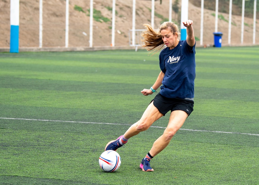 USNS Comfort Sailors Play in All-Female Soccer Game