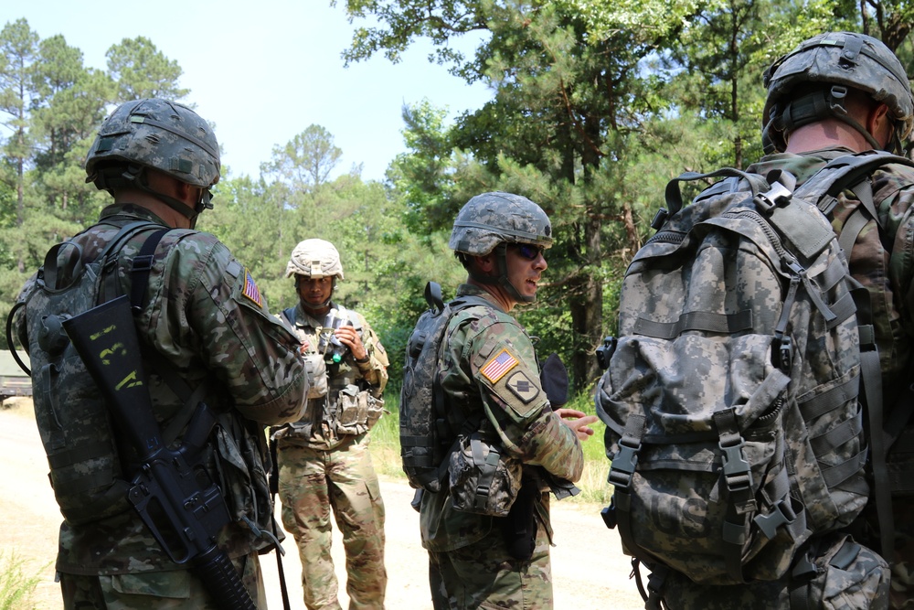 87th Troop Command rehearsing tactical formations