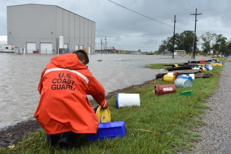 Coast Guard conducts damage assessment near Morgan City, Louisiana