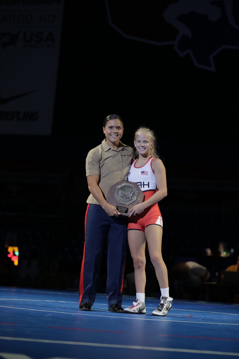 Marines support wrestlers at USMC National Championships