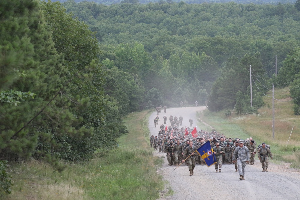 87th Troop Command Conquers 8-Mile March During Annual Training