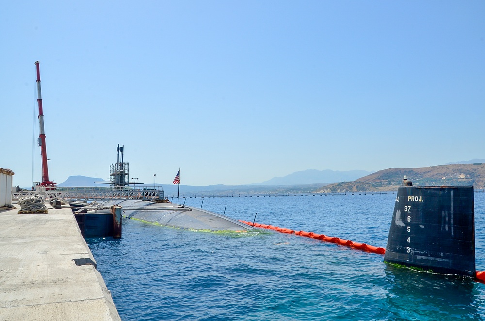 USS Olympia (SSN-717) arrived for a scheduled port visit in Souda Bay, Greece