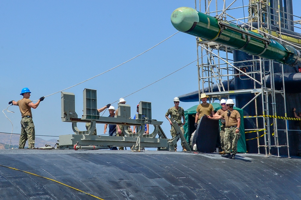 USS Olympia (SSN-717) arrived for a scheduled port visit in Souda Bay, Greece