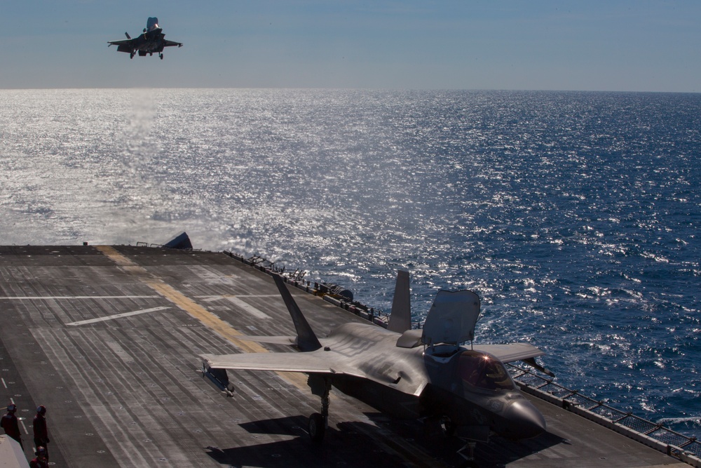 31st MEU conducts F-35B flight operations aboard USS Wasp during Talisman Sabre 2019