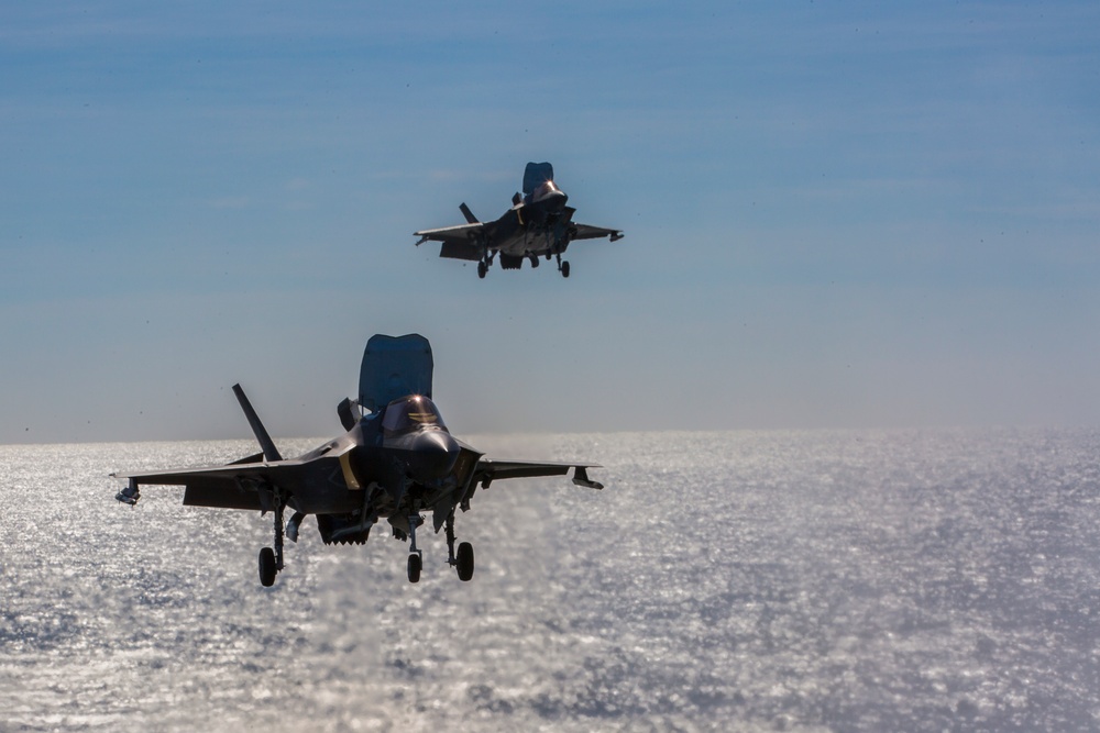 31st MEU conducts F-35B flight operations aboard USS Wasp during Talisman Sabre 2019