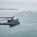 USNS Comfort and HSC 28 Conduct Formation Flight with Peruvian Navy