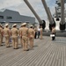 Re-enlistment ceremony aboard a Battleship