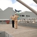 Re-enlistment ceremony aboard a Battleship