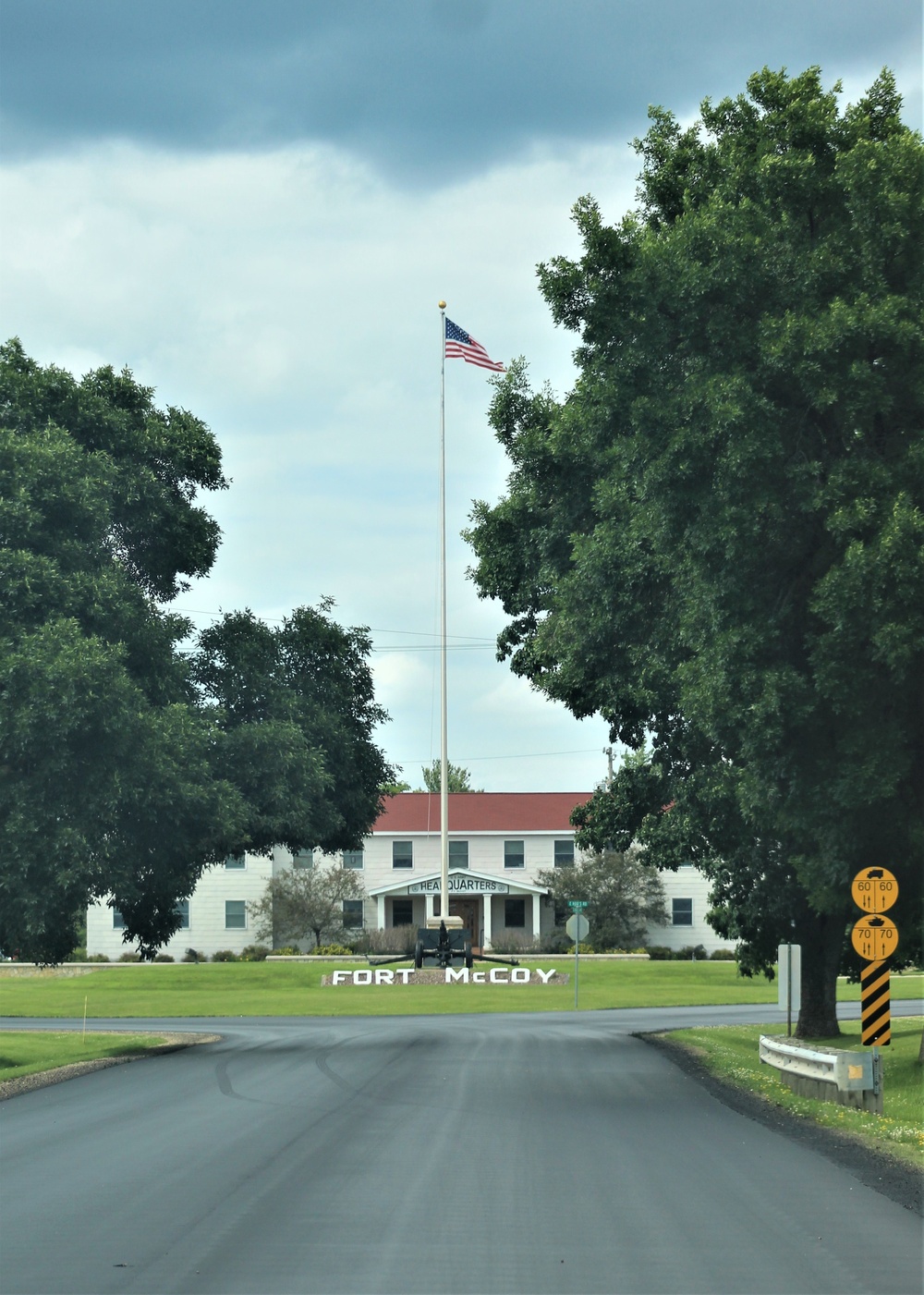 American Flag and Fort McCoy