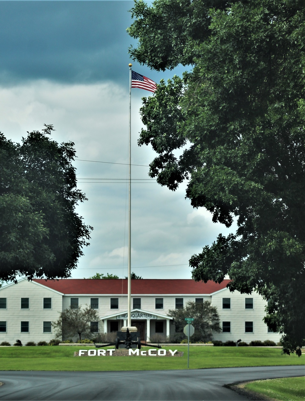 American Flag and Fort McCoy