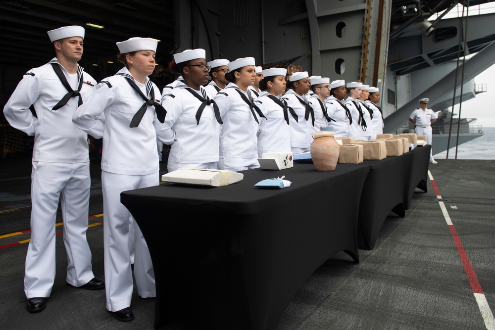 Nimitz Sailors Conduct Burial at Sea