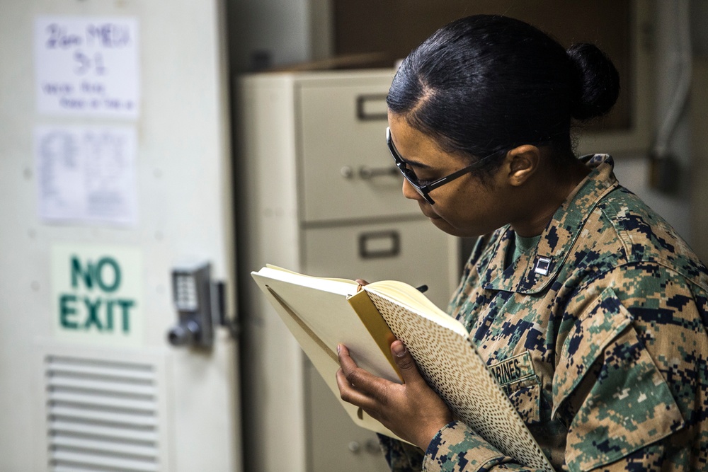 Man Over Board Drill Aboard The USS Bataan