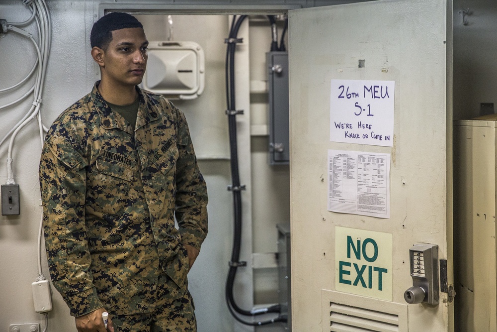 Man Over Board Drill Aboard The USS Bataan