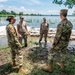 Illinois National Guard General visits East Cape Girardeau, Illinois.
