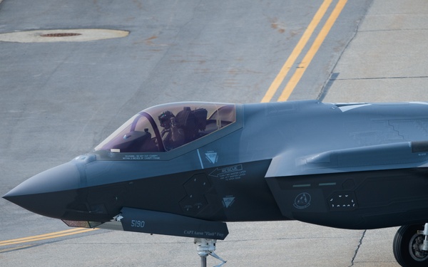 F-35 Demo Team performs at Arctic Lightning Airshow