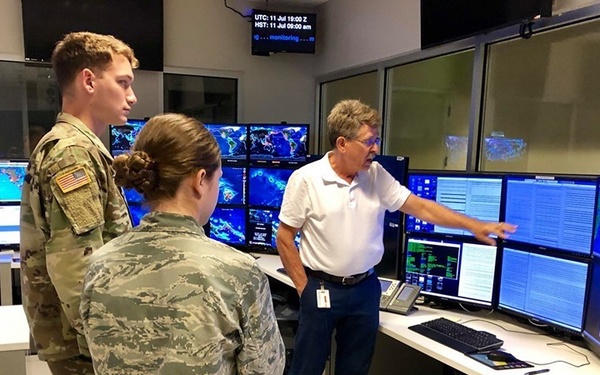 JTWC Cadet Interns Tour NOAA Building and Pacific Tsunami Warning Center