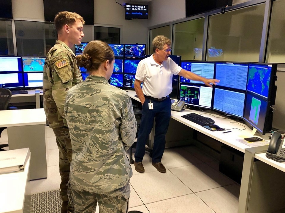 JTWC Cadet Interns Tour NOAA Building and Pacific Tsunami Warning Center