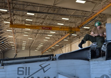 Performing Maintenance on MH-60S Seahawk