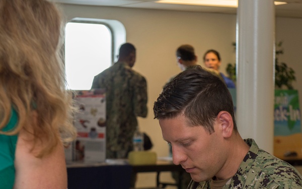 GHWB Sailor Attends Health Fair