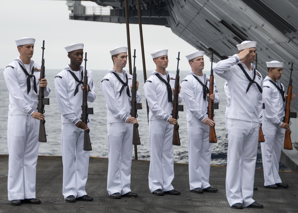 Nimitz Sailors Participate in Burial At Sea