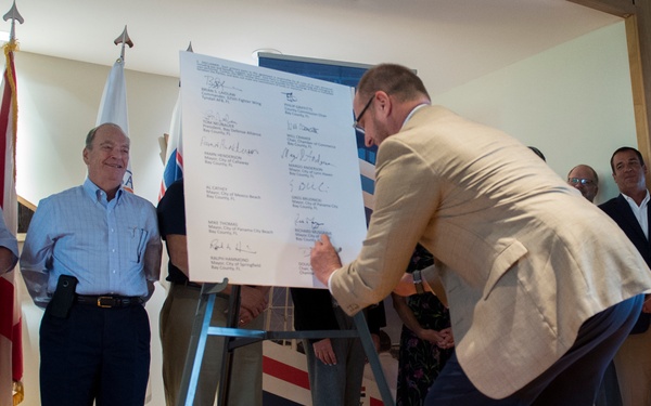 Tyndall AFB &amp; Bay County Renew 77 Year Partnership