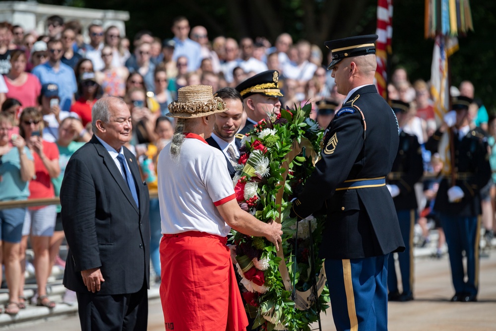 Army Full Honors Wreath Ceremony Commemorating the 75th Anniversary of the Liberation of Guam, the Battle for the Northern Mariana Islands, and the War in the Pacific
