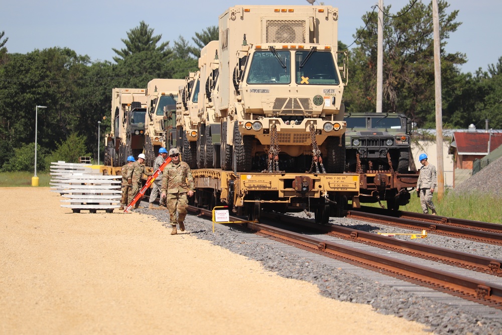 Transportation company conducts rail movement at Fort McCoy