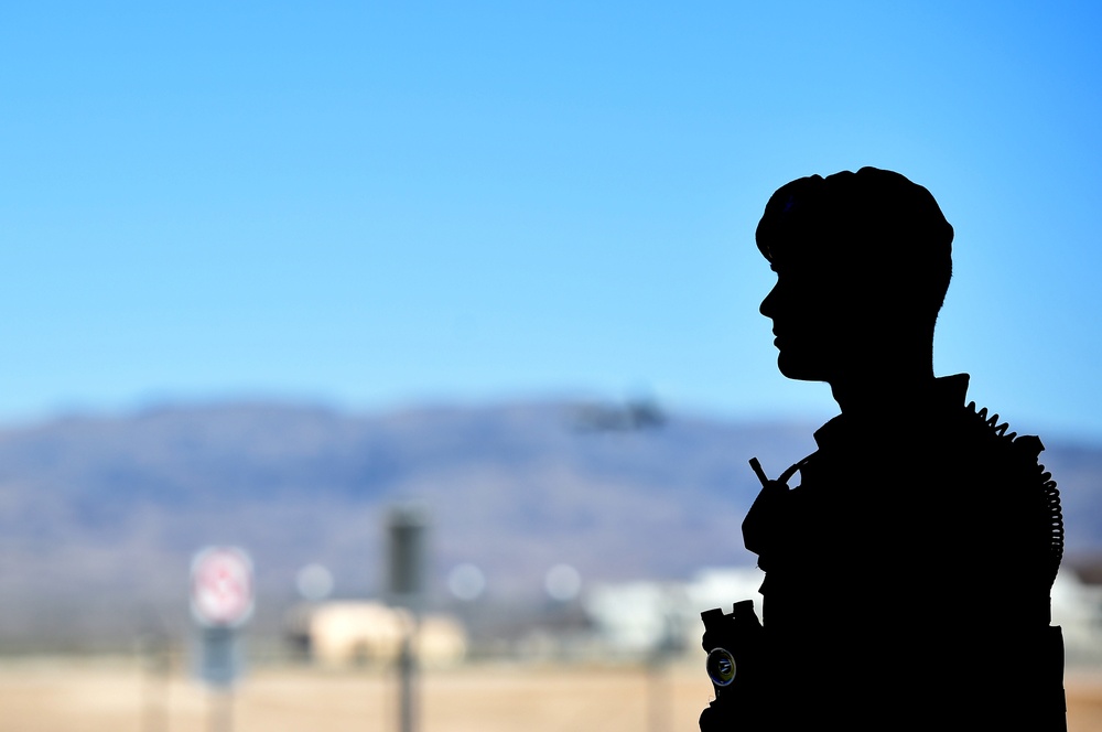 Airmen around Creech