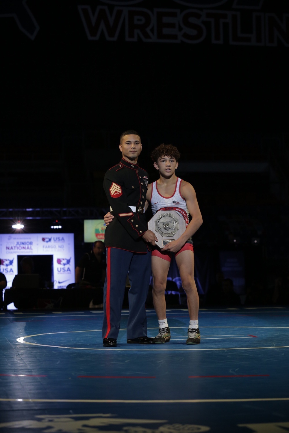 Marines support wrestlers at USMC National Championships