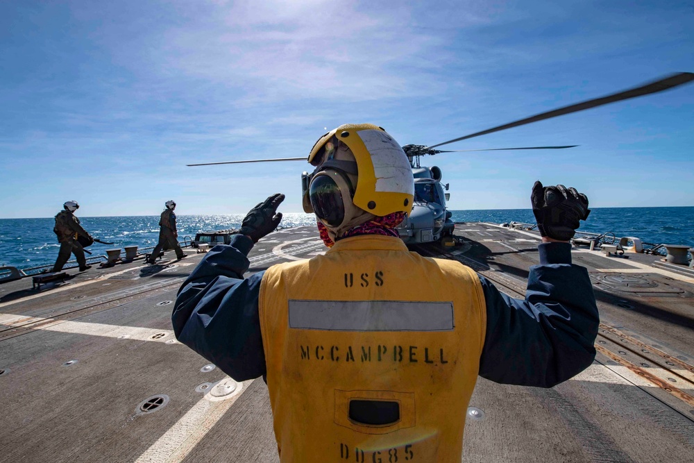 USS McCampbell Conduct Flight Operations During Talisman Sabre 2019