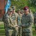 Maj. Gen. Brian J. McKiernan presents the Brig. Gen. Roy M. Strom award to Capt. Heather Jebb