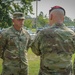 Maj. Gen. Brian J. McKiernan recognizes 1st Sgt. Aaron Shrock