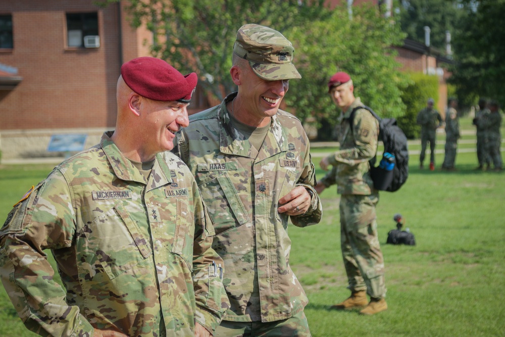 Maj. Gen. Brian J. McKiernan begins tour with Lt. Col. Eric Haas