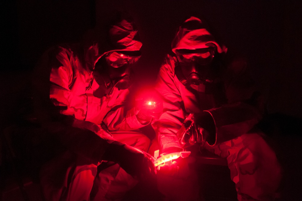 2-263rd Air Defense Artillery Battalion conducts Chemical Agent Detector Colorimetric Reader (CADCoR) assessment