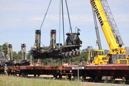 Transportation company conducts rail movement at Fort McCoy