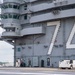 Margaret Womble, the ship's sponsor, visits the aircraft carrier USS John C. Stennis (CVN 74)