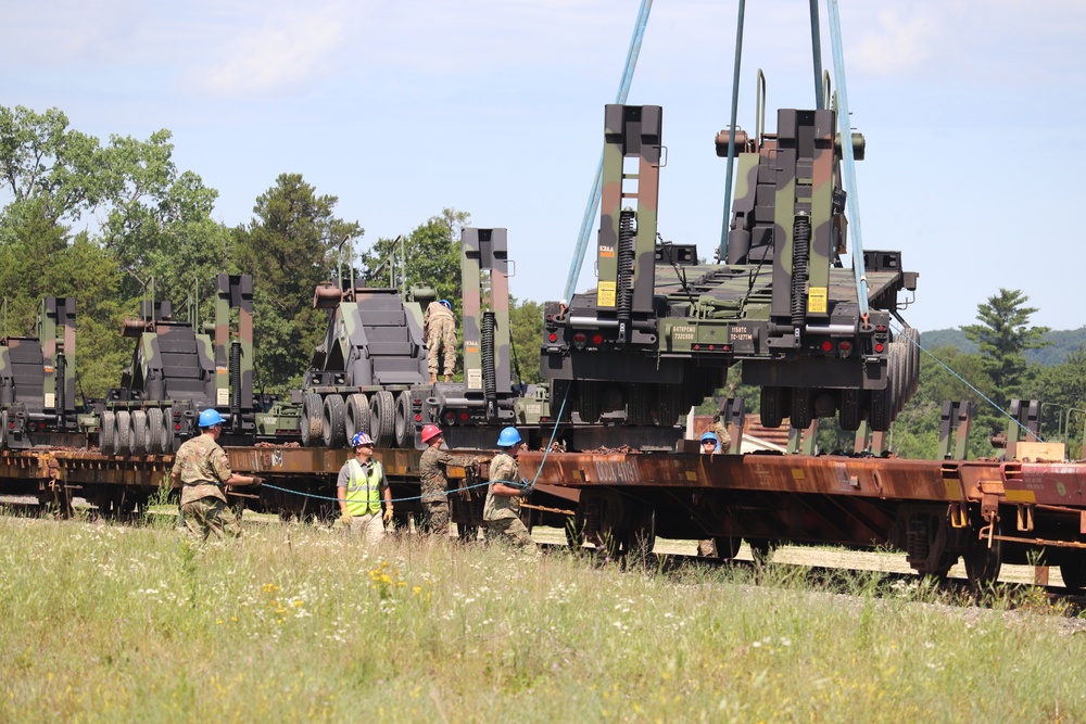 July 2019 rail movement at Fort McCoy for Wisconsin National Guard units