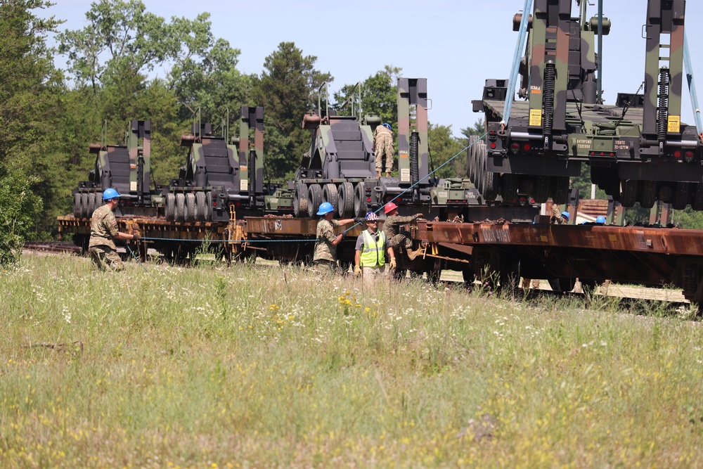 July 2019 rail movement at Fort McCoy for Wisconsin National Guard units