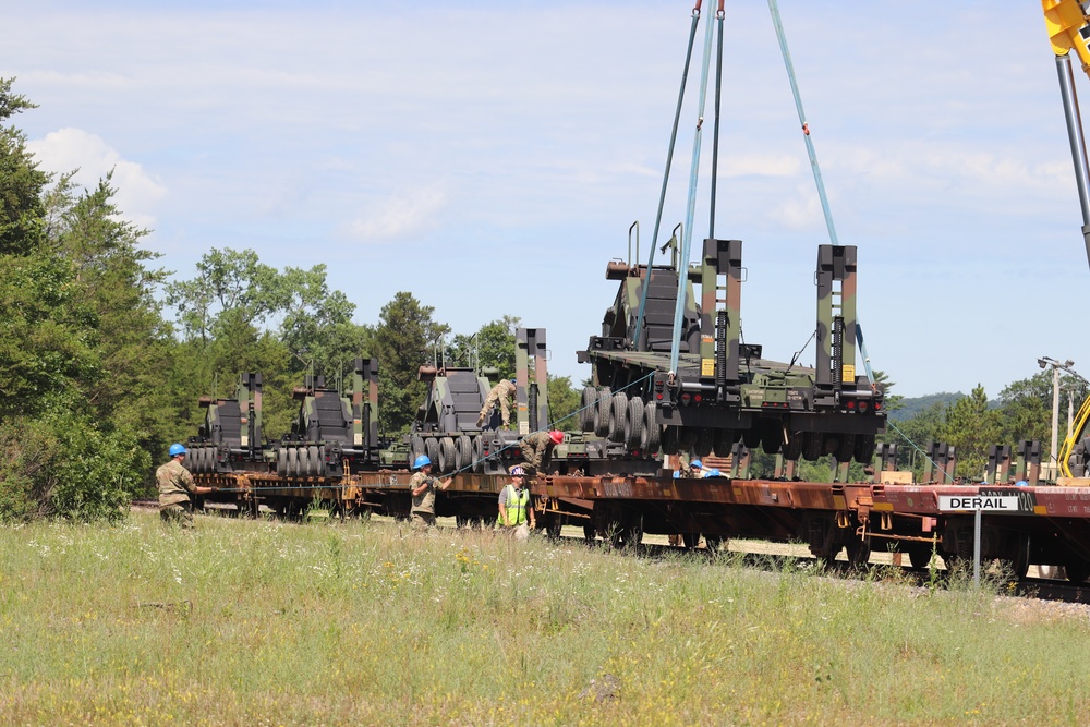 July 2019 rail movement at Fort McCoy for Wisconsin National Guard units
